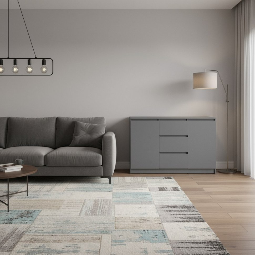 Комод Челси 1200 (2 двери 3 ящика), Графит