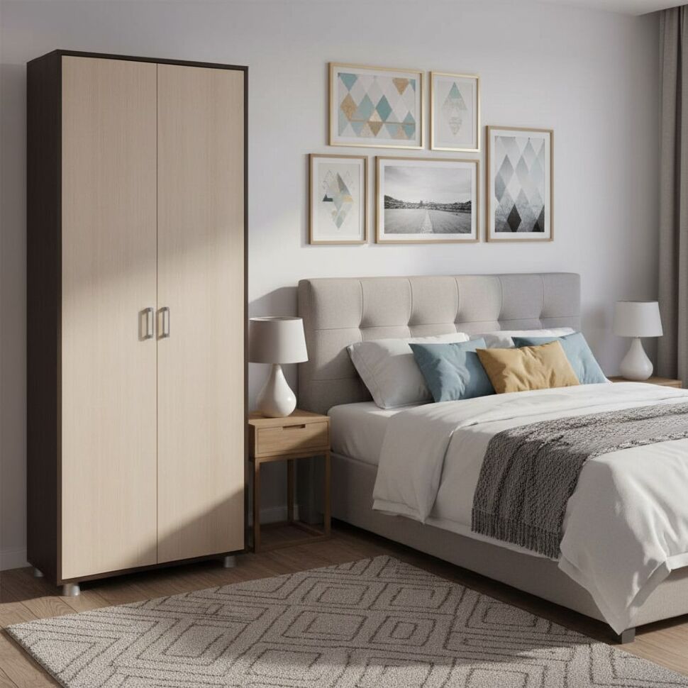 Аллегро 4 шкаф 2х ств. / Венге/дуб Белфорд