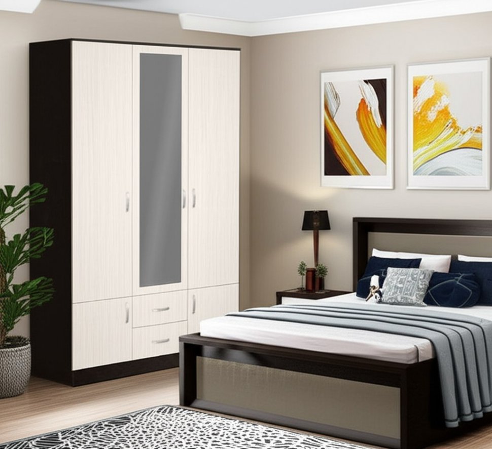 Шкаф трехстворчатый Ронда ШК-3 (Интерьер Центр) Венге