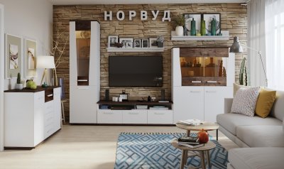 Гостиная Норвуд Глазов-мебель Комплект 1