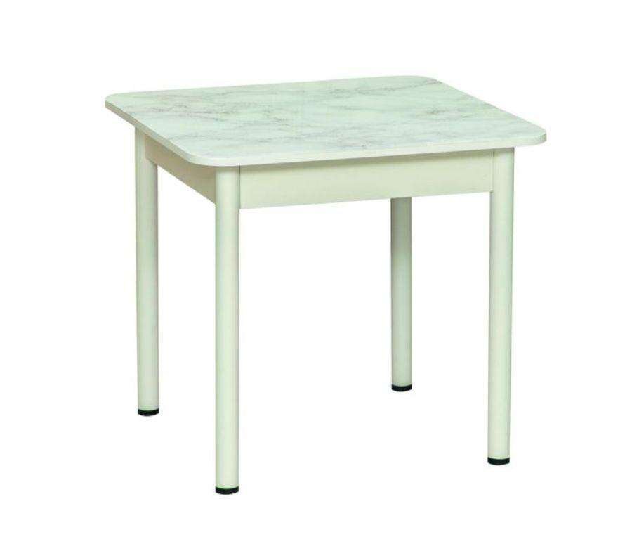 Стол Аппетит квадратный 55.01 Белый/Мрамор белый