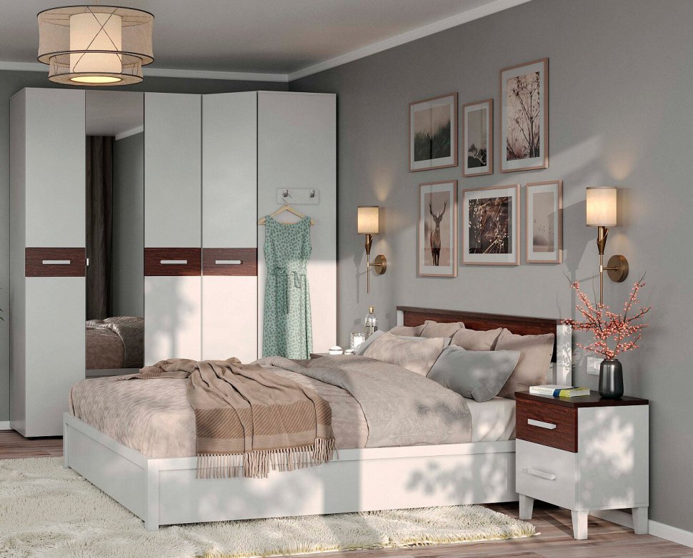 Шкаф угловой Норвуд 156 Глазов-мебель