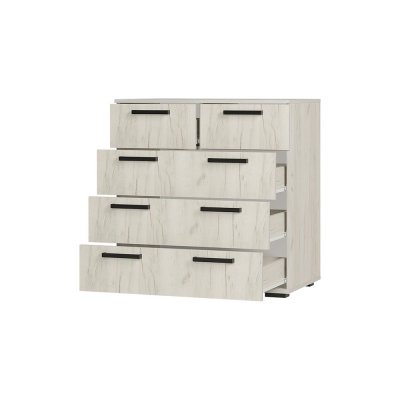 Комод Стандарт-5, Дуб крафт белый