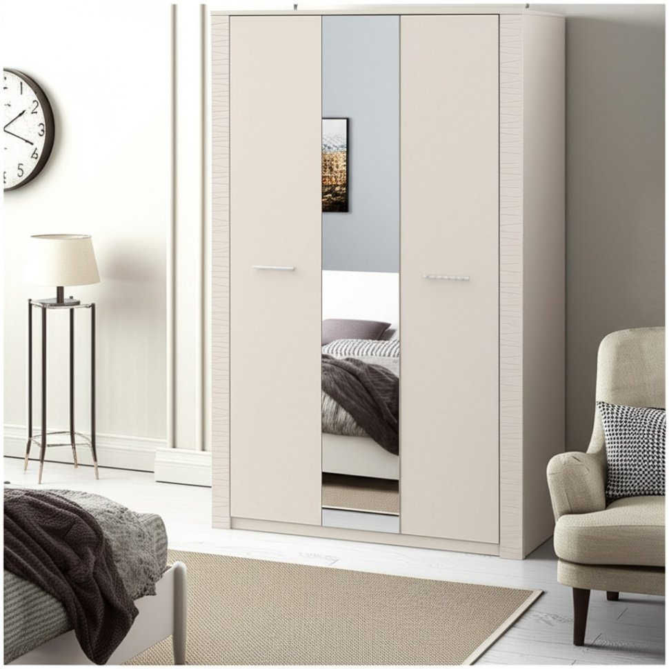 Шкаф трехстворчатый Калипсо, Бежевый