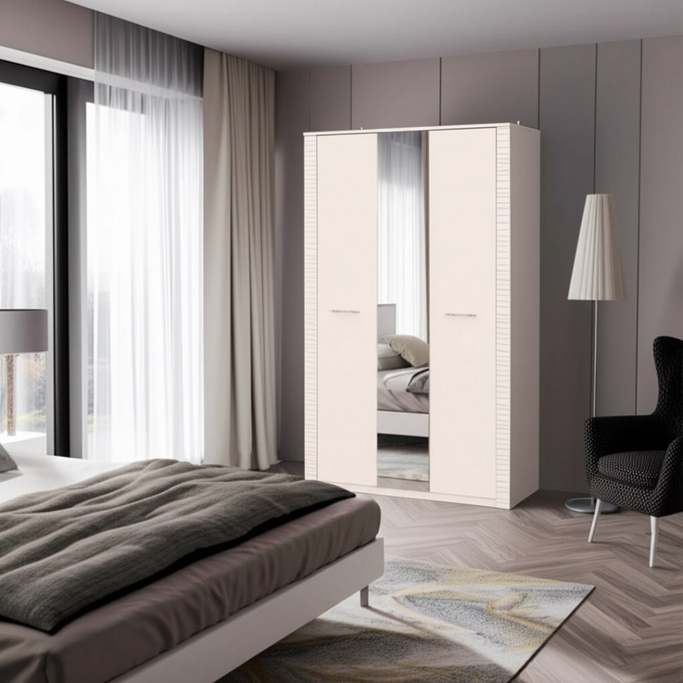 Шкаф трехстворчатый Калипсо, Бежевый