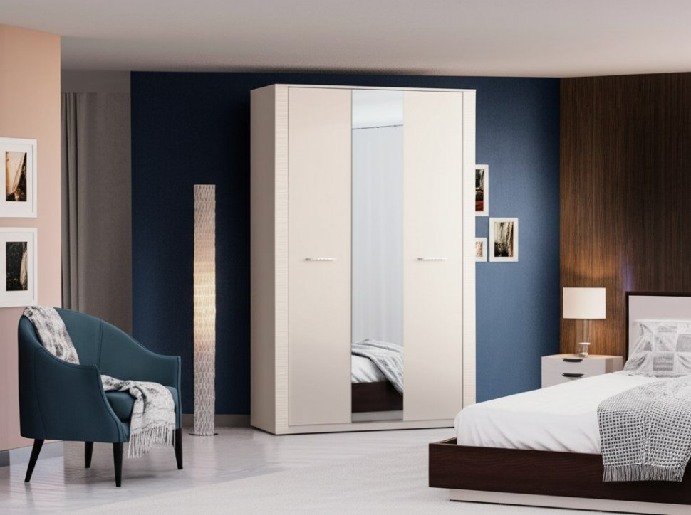 Шкаф трехстворчатый Калипсо, Бежевый