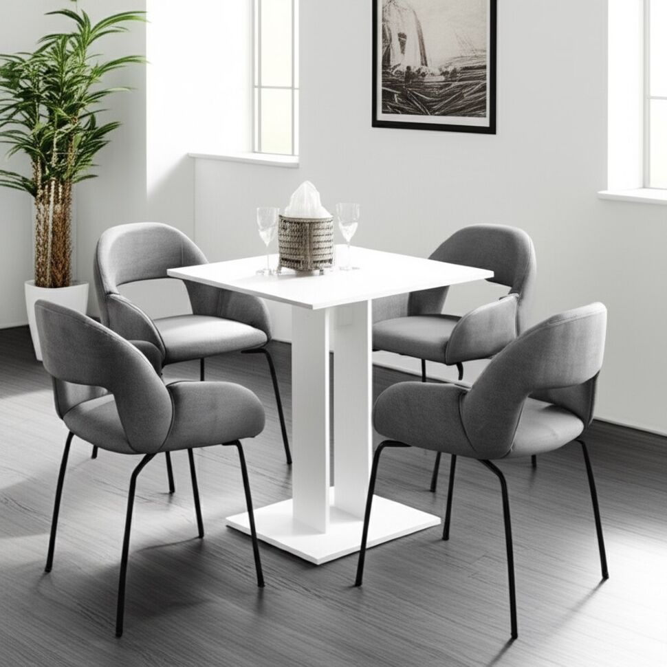 Стол обеденный СО 7, Белый текстурный