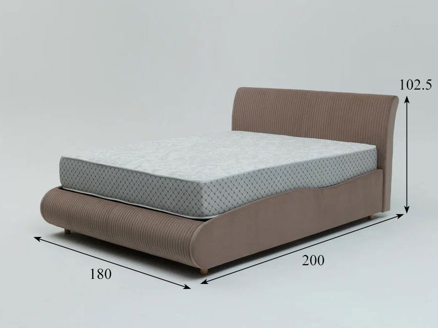 Кровать Нефертити 1800 с под. механизмом / какао №8