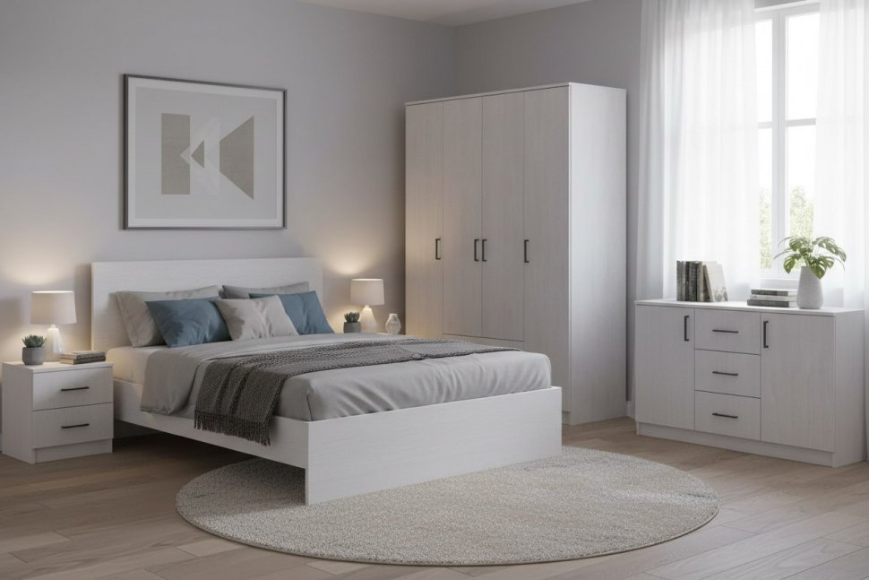 ШК 1 шкаф (серия 2) / Ясень светлый