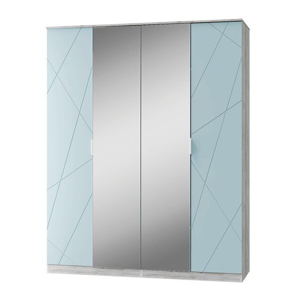 Шкаф четырехдверный с зеркалом Лагуна (MLK)