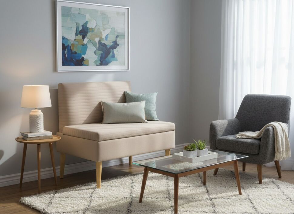 Диван ОАЗИС-1 ДУ узкий бежевый №4