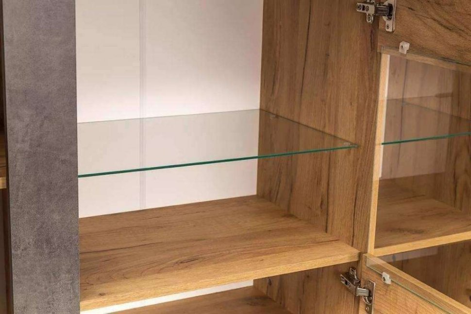 Гостиная Арчи комплектация 1 Дуб крафт золотой / Камень темный