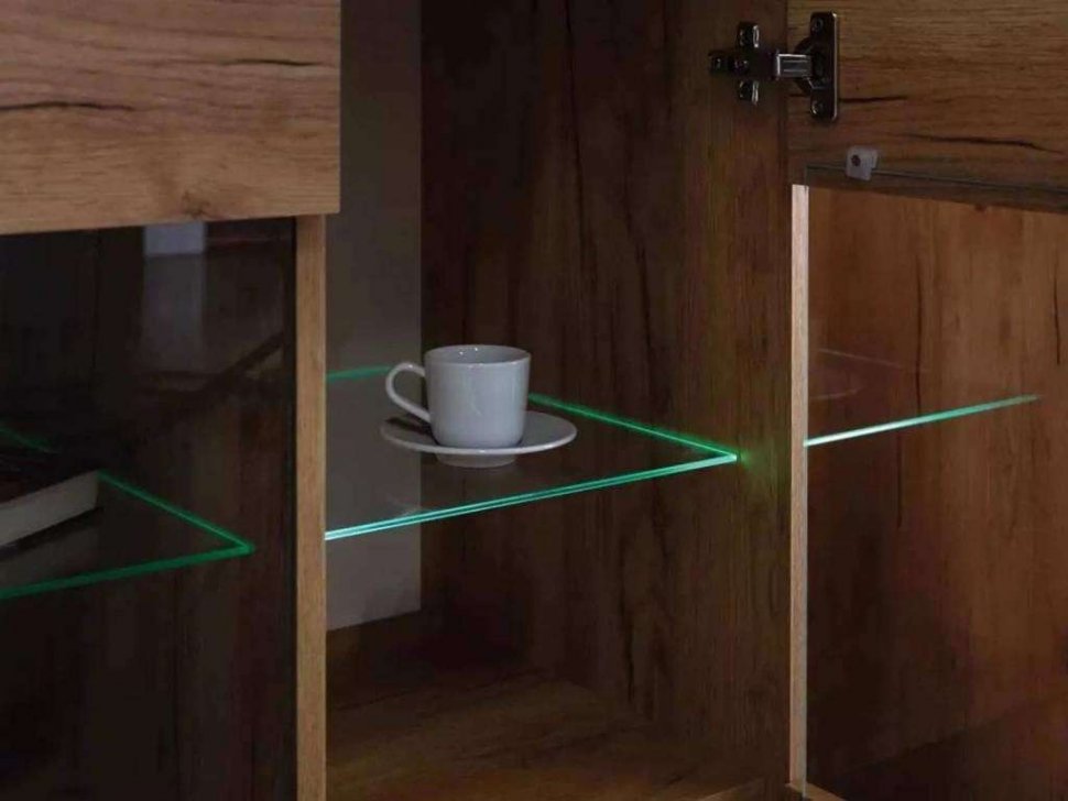 Гостиная Арчи комплектация 1 Дуб крафт золотой / Камень темный