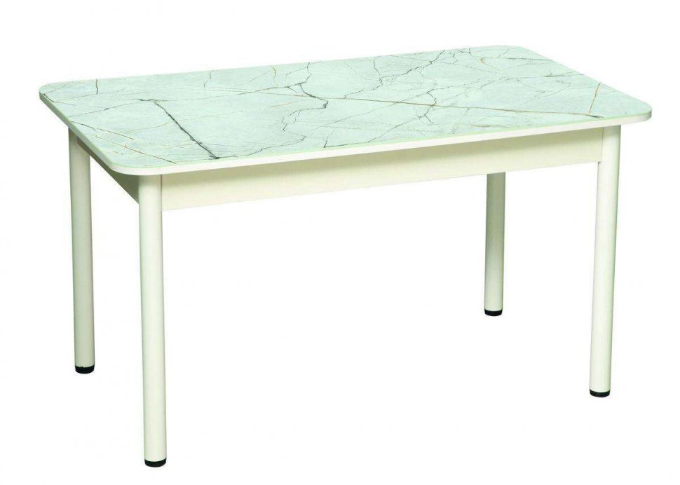 Стол Аппетит прямоугольный 55.02 Белый/Мрамор белый