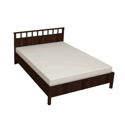 Кровать 120х200 Sherlock 49 Люкс Орех (Глазов) с основанием из металла