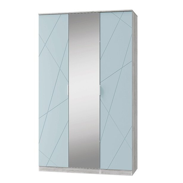 Шкаф трехдверный с зеркалом Лагуна (MLK)