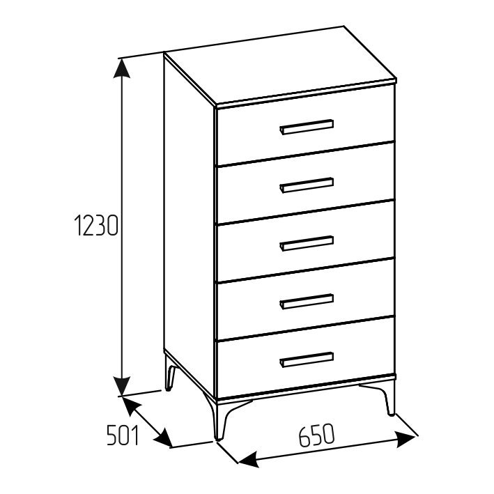 Комод высокий Кара 3 (Глазов)