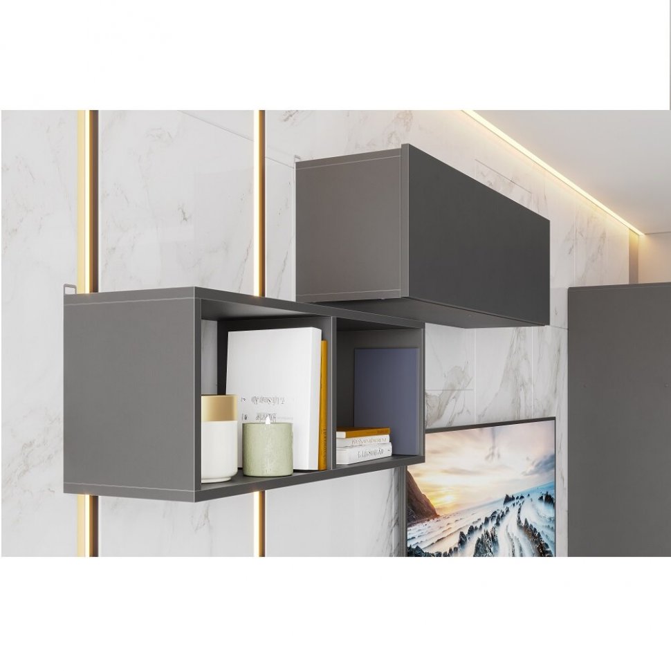 Шкаф навесной Денвер (Графит серый)