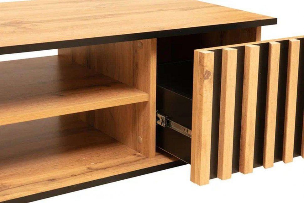 Модульная гостиная Либерти 2 (опора h20) Дуб вотан/Черный