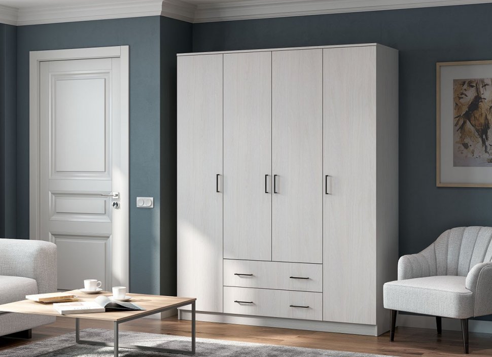 Шкаф для одежды ШК-1 (Арника) Ясень Анкор светлый