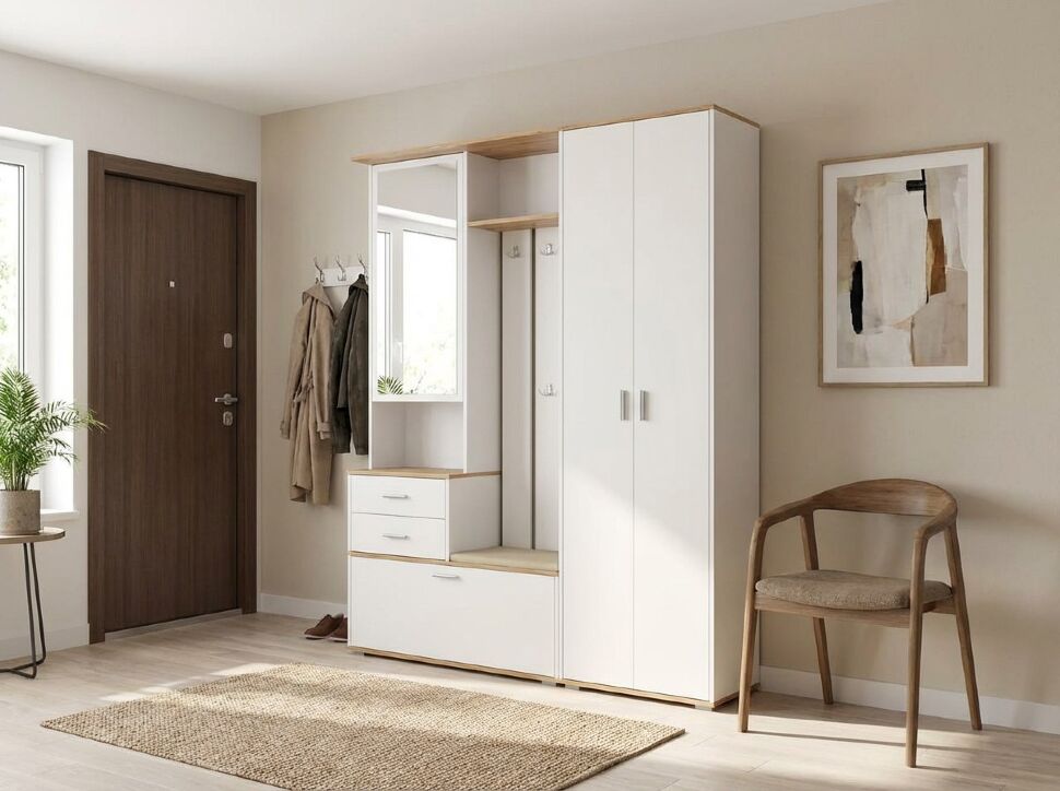 Прихожая модульная Антре 1 Белый