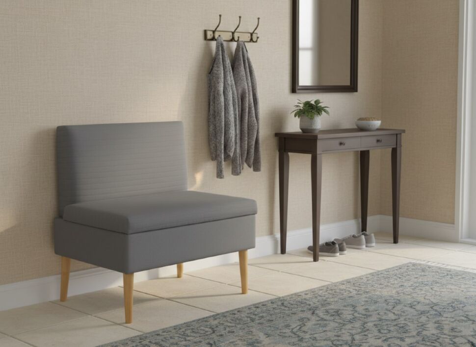 Диван ОАЗИС-1 ДУ узкий серый №25