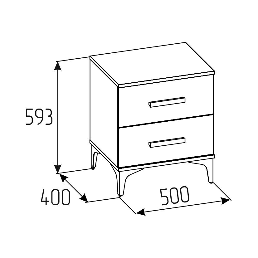 Тумба прикроватная Кара 2 (Глазов)