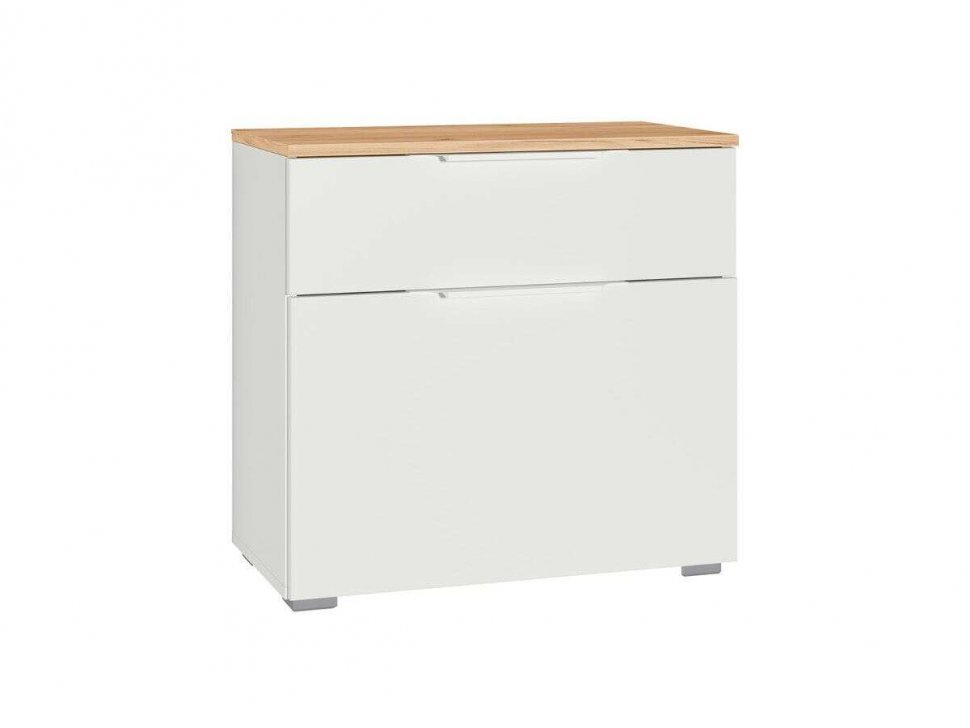 Октава Тумба для обуви 16.127 Белый шагрень/Дуб Вотан