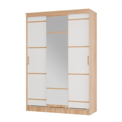 Шкаф-купе 1500 Сакура (БТС) Белый/Дуб Сонома