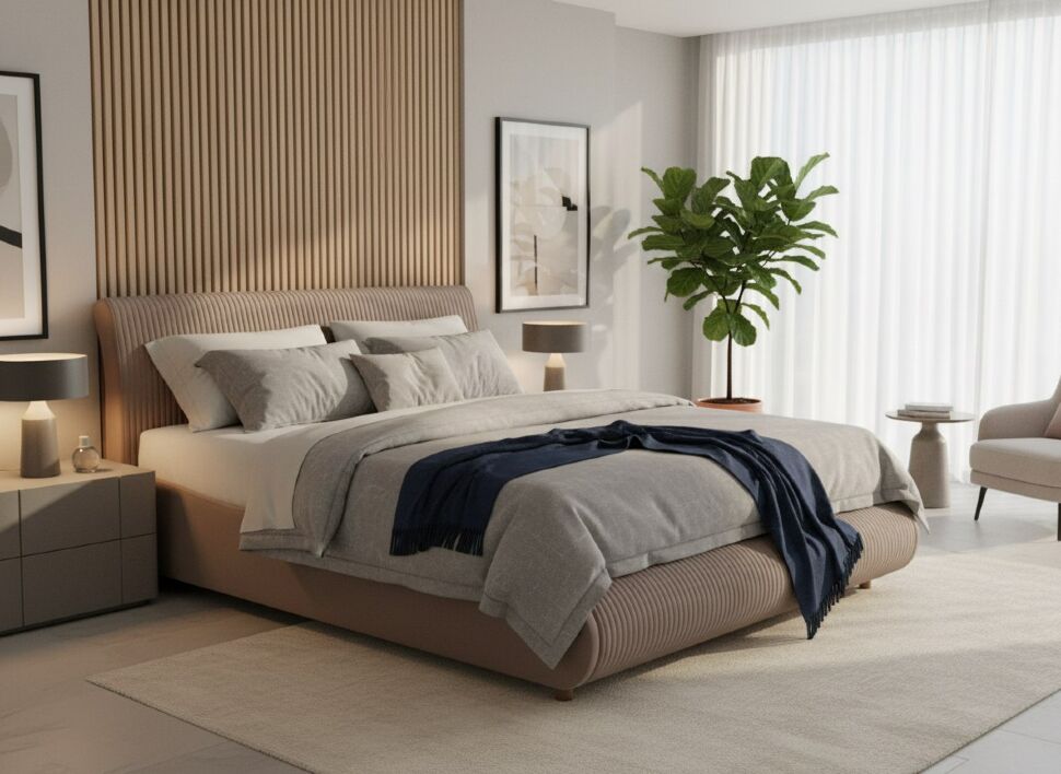 Кровать Нефертити 1800 с основанием / какао №8