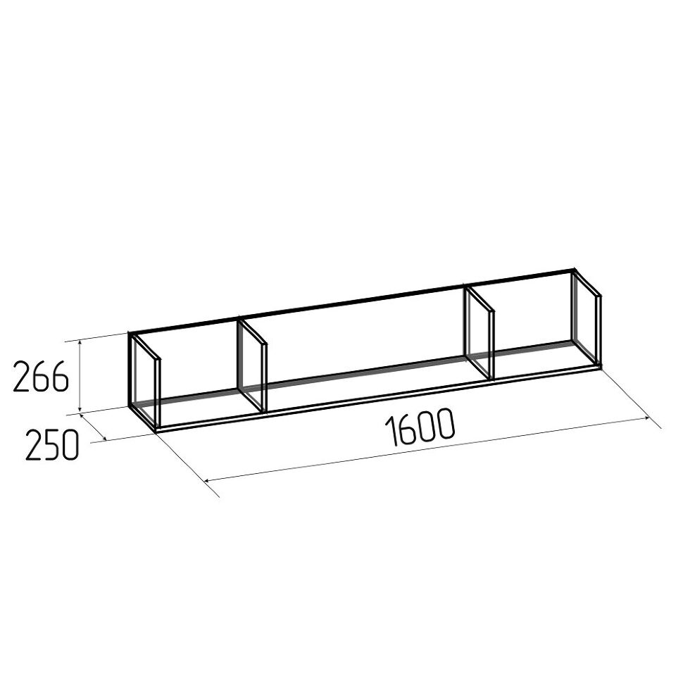 Полка навесная Аурелио 14 (Глазов) Белый