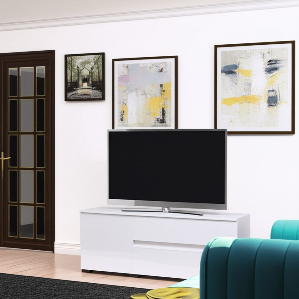 Тумба ТВ малая Плейона (ТЭКС) Белый