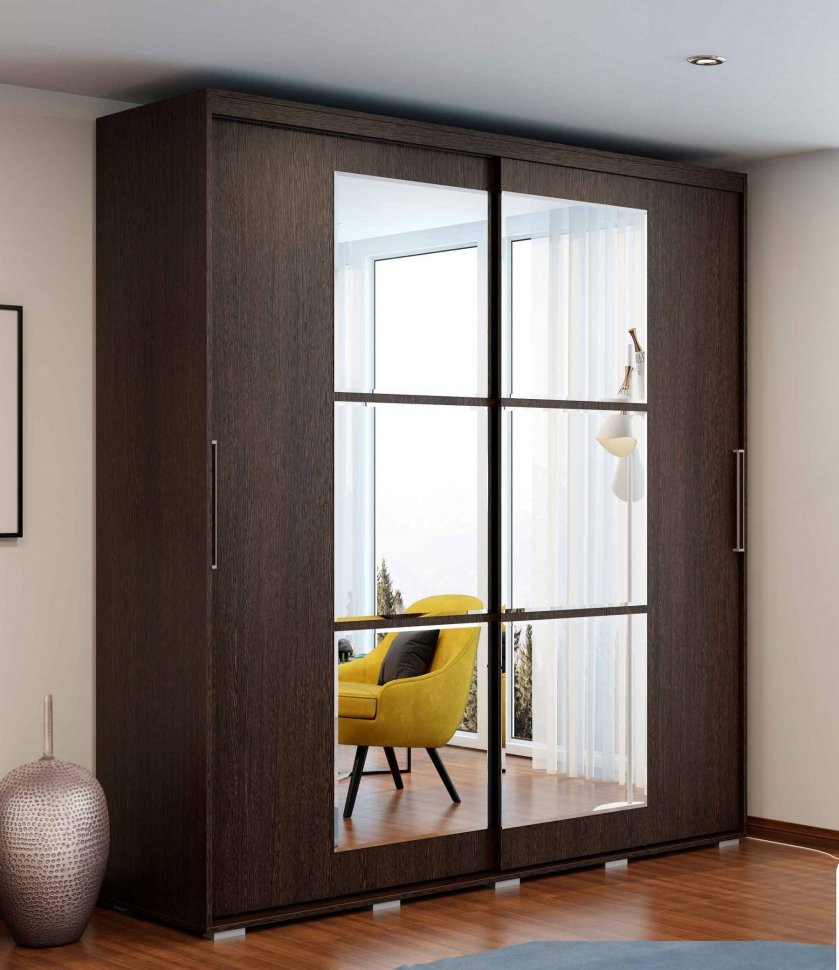 Шкаф-купе с зеркалом Крафт-3