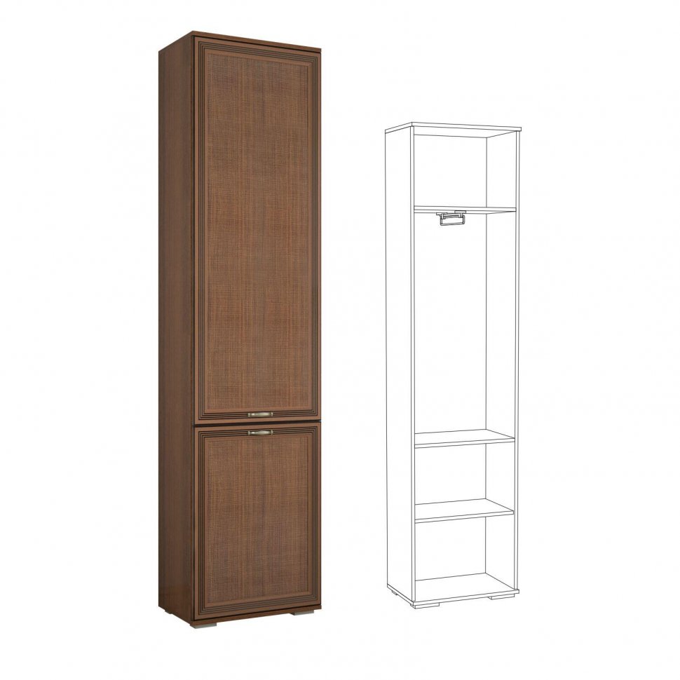 Шкаф-пенал платяной ЛШ-2 Ливорно DOMANI с выдвижной штангой