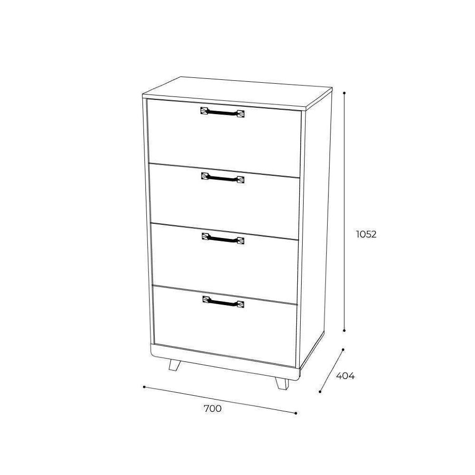 Комод Мегаполис КМ-02, дуб каньон/М20
