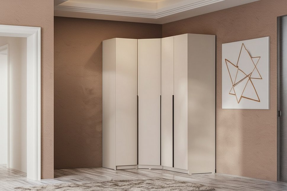 Шкаф с наполнением (10 полок + 2 штанги) ШК 5, Меланж