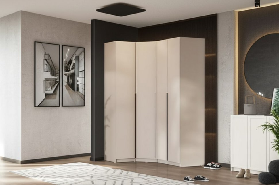 Шкаф с наполнением (10 полок + 2 штанги) ШК 5, Меланж