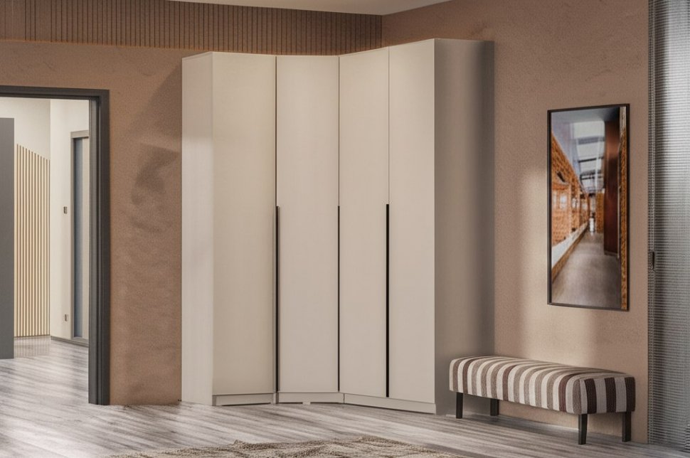 Шкаф с наполнением (10 полок + 2 штанги) ШК 5, Меланж