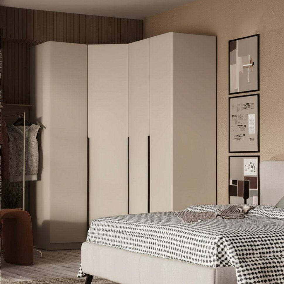 Шкаф с наполнением (10 полок + 2 штанги) ШК 5, Меланж