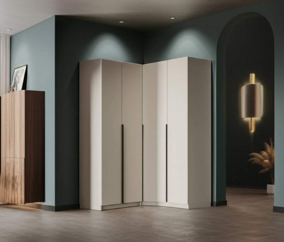 Шкаф с наполнением (10 полок + 2 штанги) ШК 5, Меланж