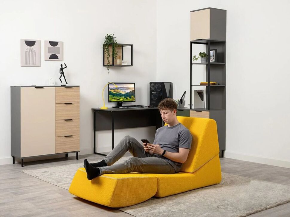 Марвэл Сетка Кресло Желтое