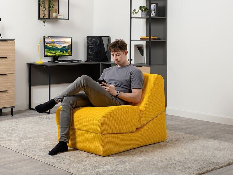 Марвэл Сетка Кресло Желтое