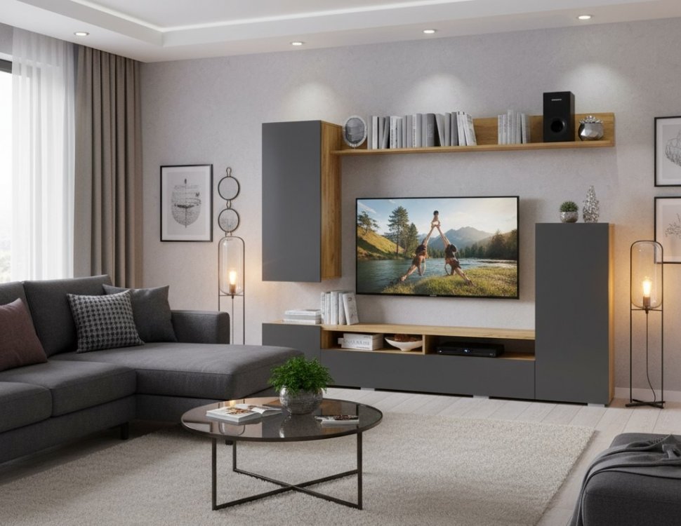 Гостиная Диаманд, Крафт, Графит