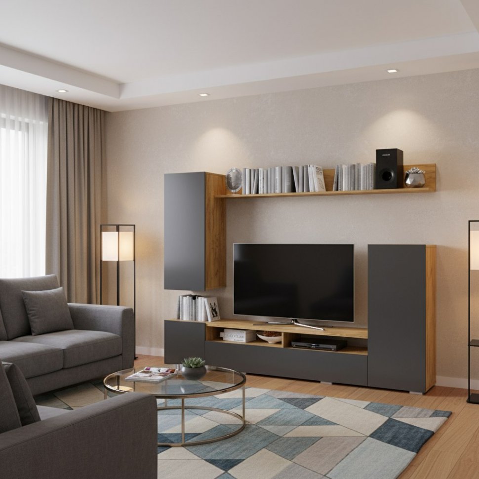 Гостиная Диаманд, Крафт, Графит