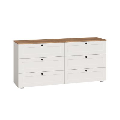 Остин Комод 16.240 Белый шагрень/Дуб Вотан