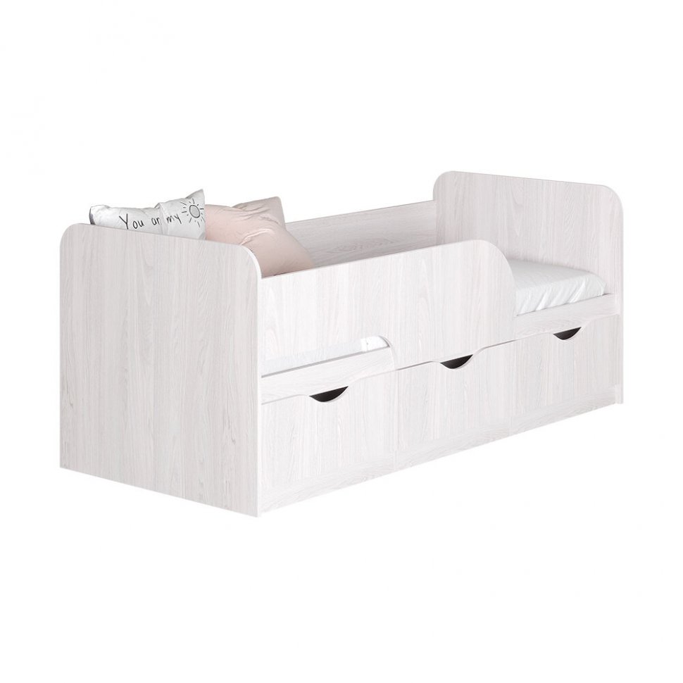 Кровать 80х186 Стандарт КР-22 (БТС) Ясень белый