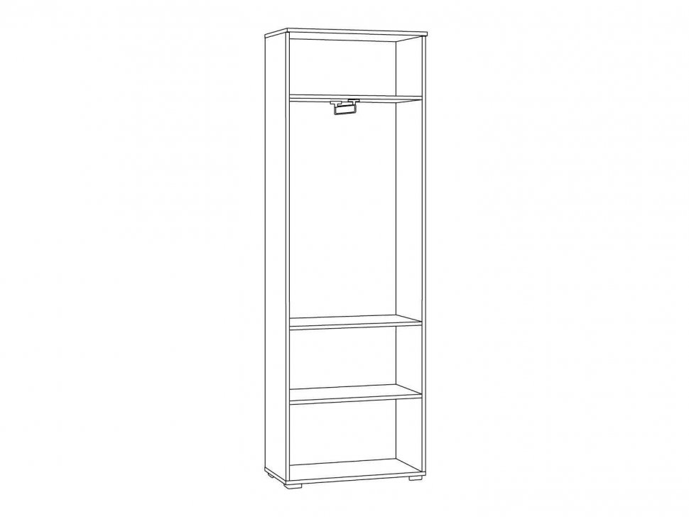 Октава Шкаф для одежды 13.338 Белый шагрень/Дуб Вотан