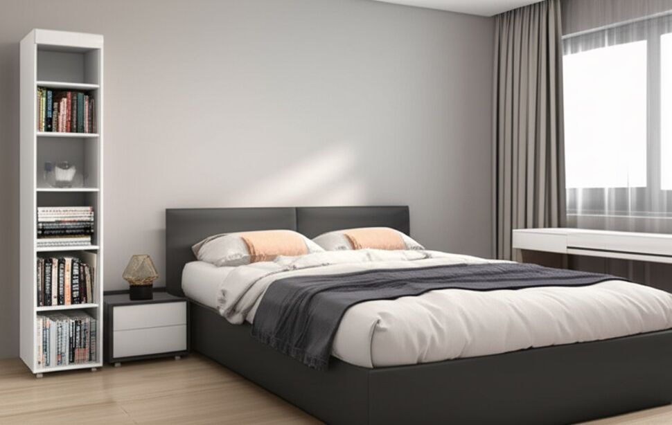 Стеллаж (гл. 560) Монако МН-41 белое дерево