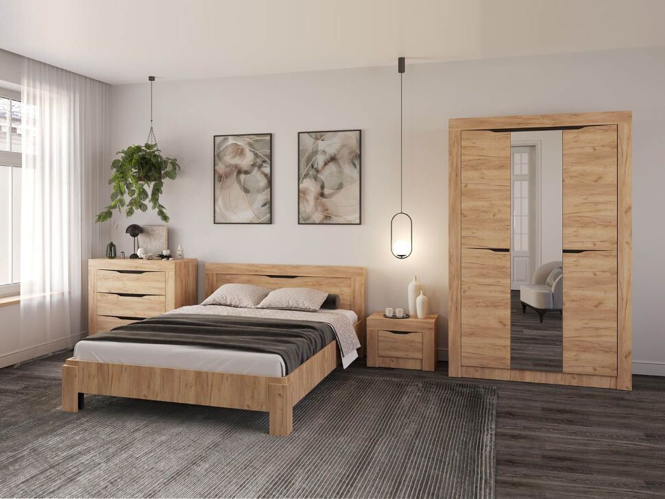 Спальня Флорида Дуб золотой / Венге