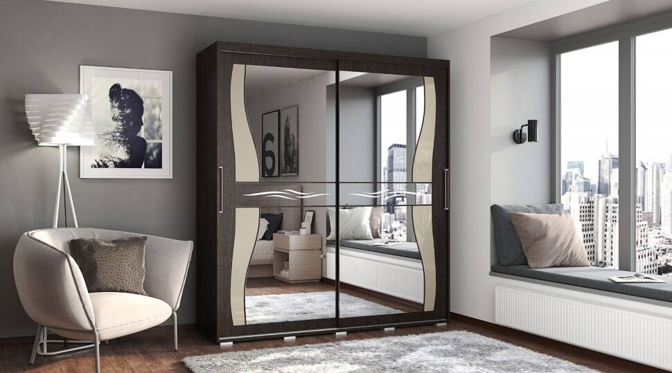 Шкаф-купе с зеркалом Крафт 5